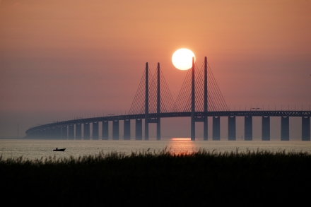 Øresund bridge sunset 440